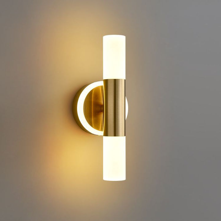 Modern Minimalist Acrylic &amp; Iron Round Cylinder LED Wall Sconce Lamp For Bedroom &amp; Living Room