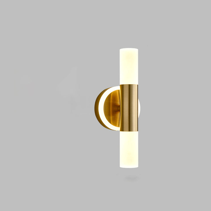 Modern Minimalist Acrylic &amp; Iron Round Cylinder LED Wall Sconce Lamp For Bedroom &amp; Living Room