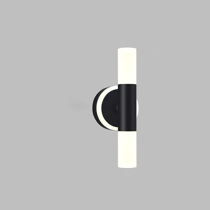 Modern Minimalist Acrylic &amp; Iron Round Cylinder LED Wall Sconce Lamp For Bedroom &amp; Living Room