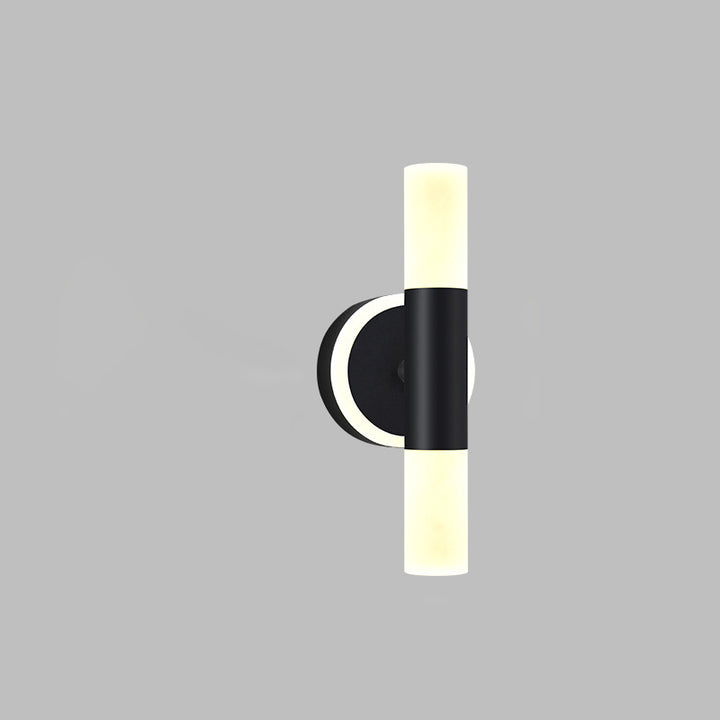 Modern Minimalist Acrylic &amp; Iron Round Cylinder LED Wall Sconce Lamp For Bedroom &amp; Living Room