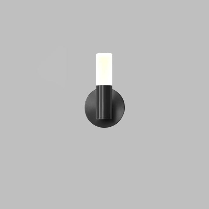 Modern Minimalist Acrylic &amp; Iron Round Cylinder LED Wall Sconce Lamp For Bedroom &amp; Living Room