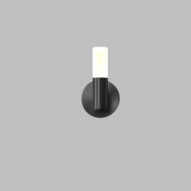 Modern Minimalist Acrylic &amp; Iron Round Cylinder LED Wall Sconce Lamp For Bedroom &amp; Living Room