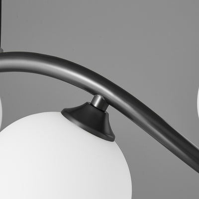 Contemporary Creative Glass Iron Curved Globe 8/10-Light Chandelier Island Light For Dining Room