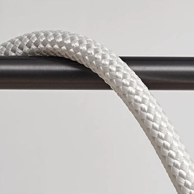 Lustre contemporain créatif en silicone tressé en cuivre courbé linéaire LED pour salle à manger 