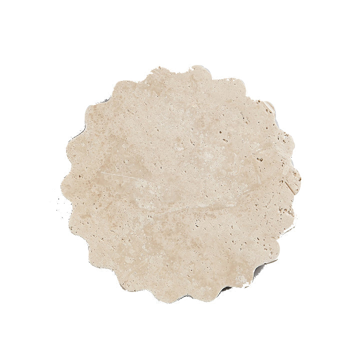 Traditional Japanese Beige Travertine Wavy Floral LED Wall Sconce Lamp For Bedroom