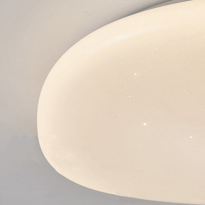 Plafonnier LED moderne minimaliste en métal et acrylique en forme de galet pour chambre 