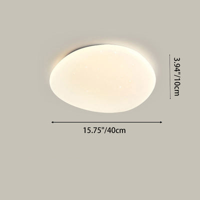 Plafonnier LED moderne minimaliste en métal et acrylique en forme de galet pour chambre 