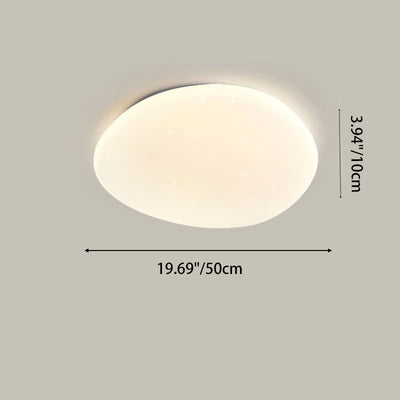Plafonnier LED moderne minimaliste en métal et acrylique en forme de galet pour chambre 