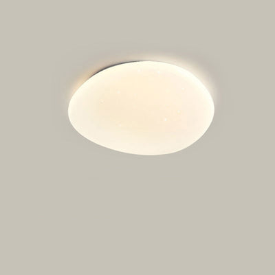 Plafonnier LED moderne minimaliste en métal et acrylique en forme de galet pour chambre 
