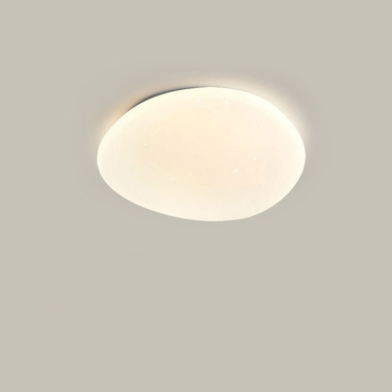 Plafonnier LED moderne minimaliste en métal et acrylique en forme de galet pour chambre 