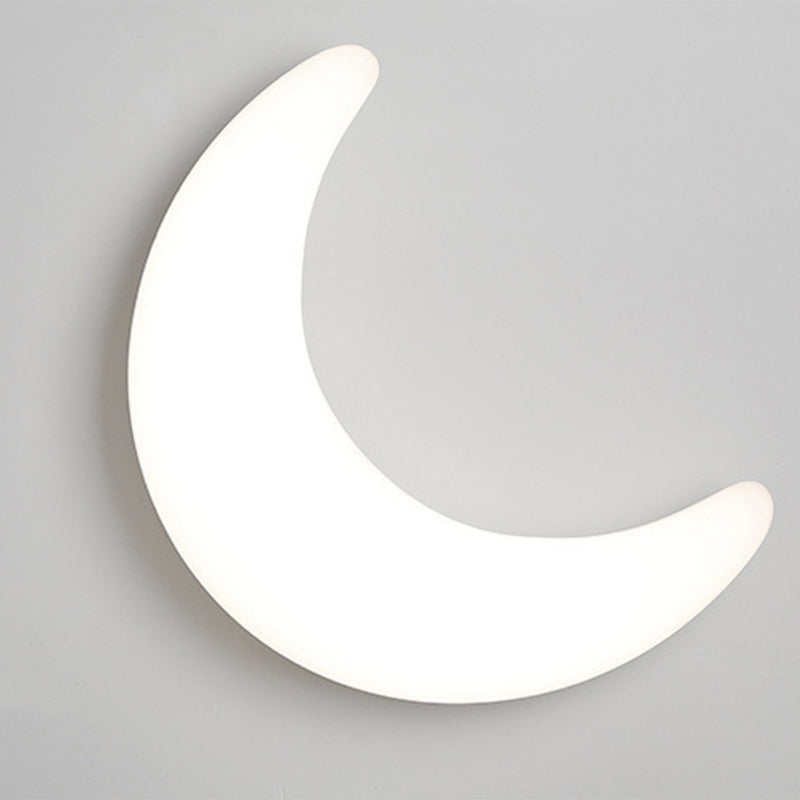 Lámpara de aplique de pared LED en forma de media luna de latón acrílico minimalista moderna para dormitorio 