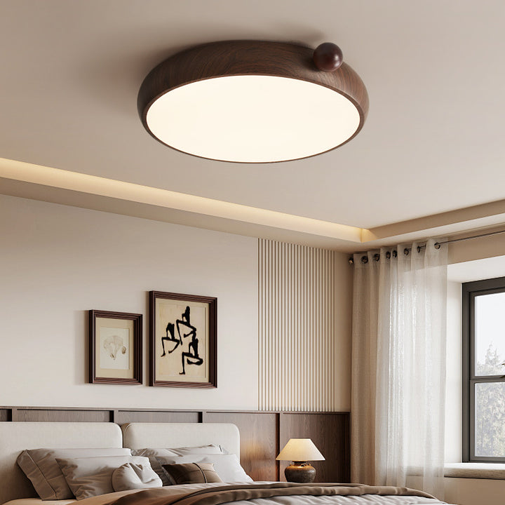 Traditionelle chinesische Acryl Eisen kugelförmige runde LED-Deckenleuchte für das Schlafzimmer 