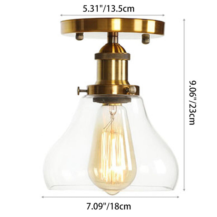 Plafonnier semi-encastré contemporain scandinave en verre et aluminium en forme de ventilateur rond à 1 lumière pour salon 
