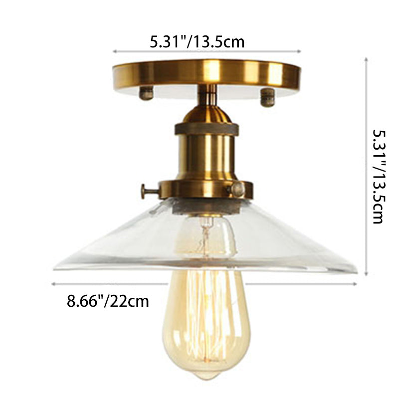 Plafonnier semi-encastré contemporain scandinave en verre et aluminium en forme de ventilateur rond à 1 lumière pour salon 