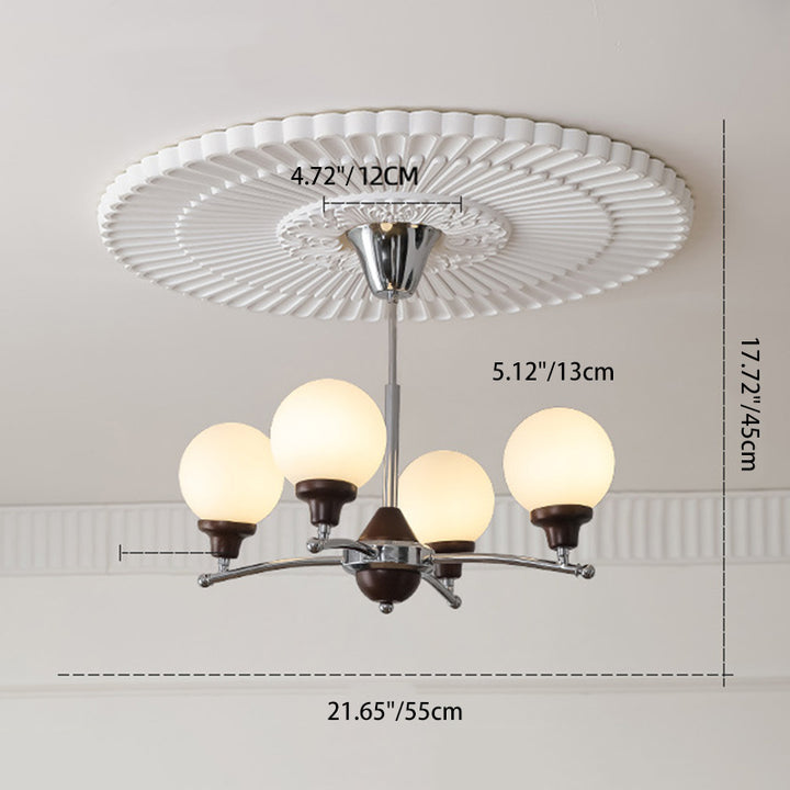 Traditioneller chinesischer Glas-Aschenholz-Metallzweig-Kronleuchter 4/6/8 Lichter für das Esszimmer 