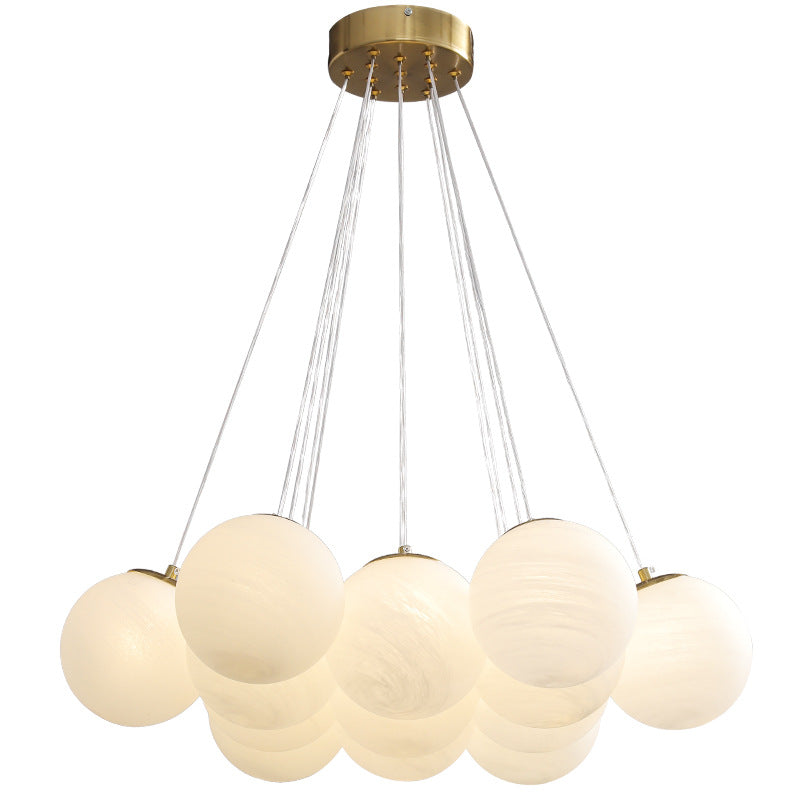 Contemporary Creative Metal Glass Planet Bubble Branch 7/13 Lights Chandelier For Living Room