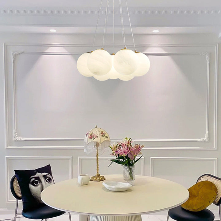 Contemporary Creative Metal Glass Planet Bubble Branch 7/13 Lights Chandelier For Living Room