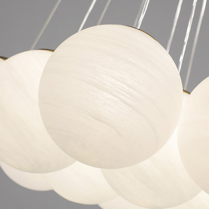 Contemporary Creative Metal Glass Planet Bubble Branch 7/13 Lights Chandelier For Living Room