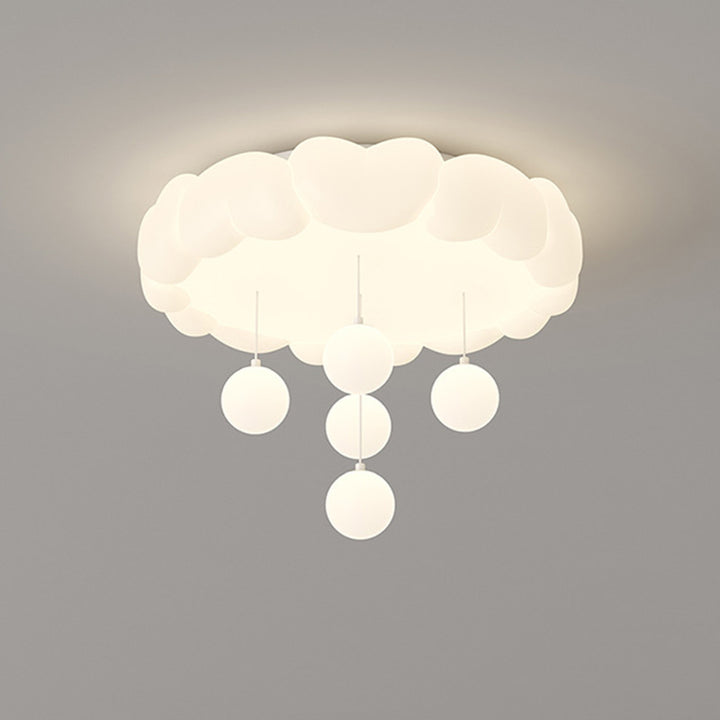 Art déco moderne pour enfants Fer PE Plafonnier LED rond en forme de cœur pour chambre à coucher 