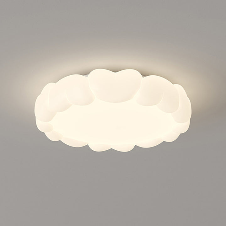Art déco moderne pour enfants Fer PE Plafonnier LED rond en forme de cœur pour chambre à coucher 
