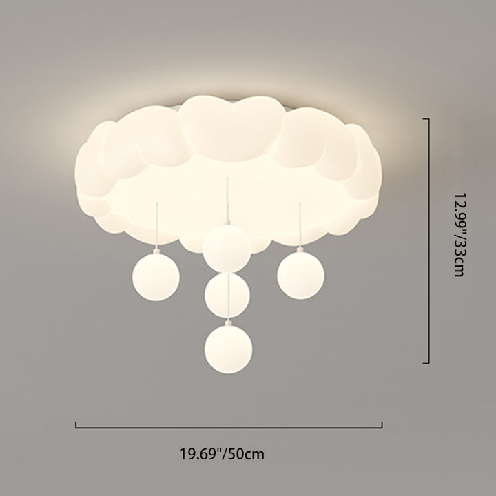 Art déco moderne pour enfants Fer PE Plafonnier LED rond en forme de cœur pour chambre à coucher 