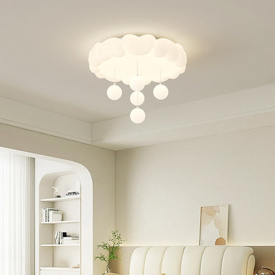 Moderne Art Deco Kinder Eisen PE Herzförmige Runde LED Deckenleuchte Für Schlafzimmer 
