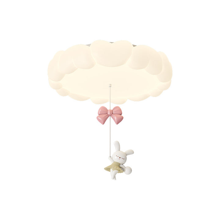 Art déco moderne pour enfants Fer PE Plafonnier LED rond en forme de cœur pour chambre à coucher 