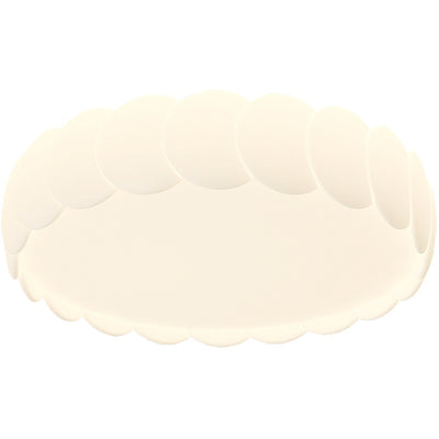 Modern Minimalist Iron PE Wavy Round LED Flush Mount Ceiling Light For Bedroom