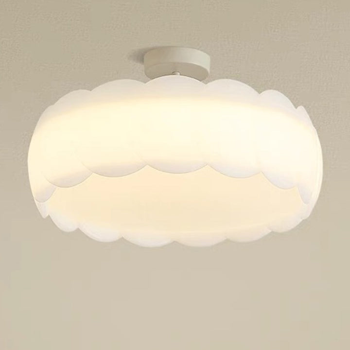 Moderne minimalistische Metall-PE-runde wellige LED-Deckenleuchte für das Schlafzimmer 