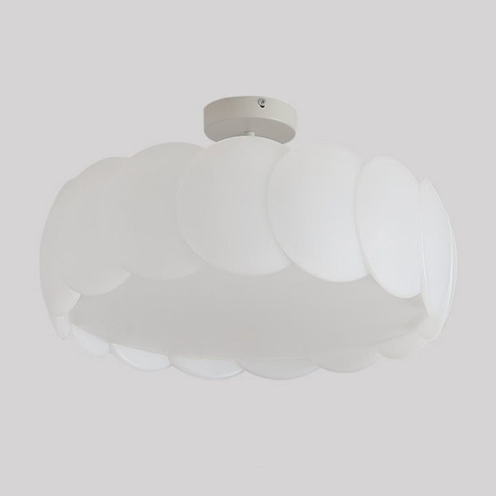 Moderne minimalistische Metall-PE-runde wellige LED-Deckenleuchte für das Schlafzimmer 