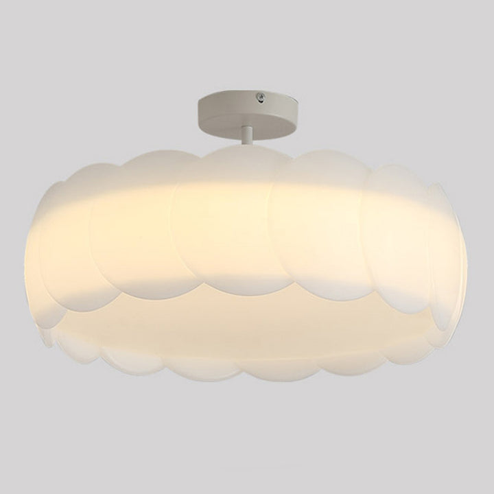 Moderne minimalistische Metall-PE-runde wellige LED-Deckenleuchte für das Schlafzimmer 