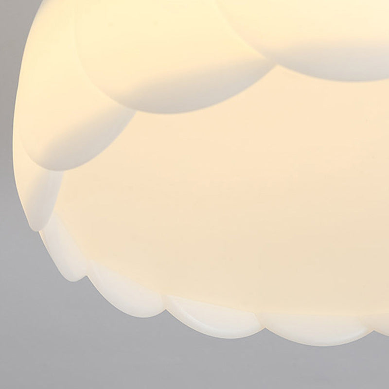 Moderne minimalistische Metall-PE-runde wellige LED-Deckenleuchte für das Schlafzimmer 