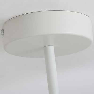 モダンミニマリストメタルPEラウンドウェービーLEDセミフラッシュマウント天井灯寝室用 