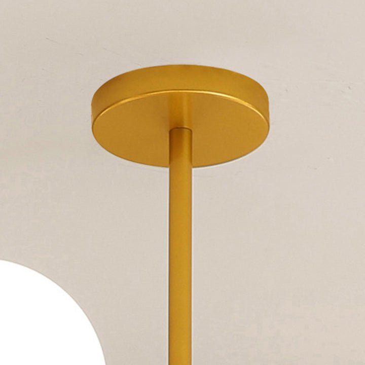 Contemporain Scandinave Verre Métal Branche Globe Lustre 6/8/12/16-Lumière Pour Salon 