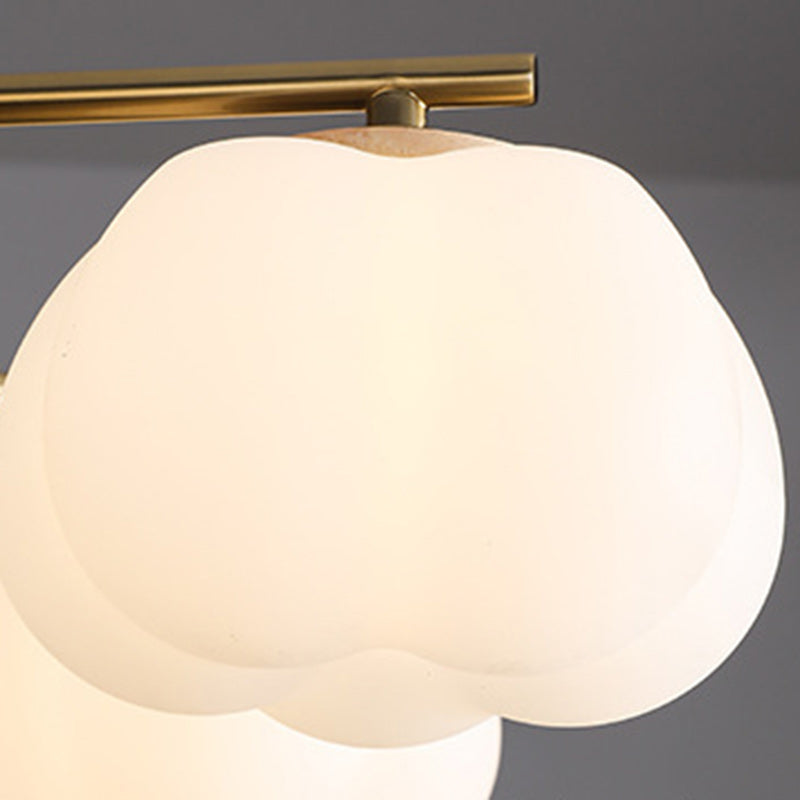 Rama de flor de algodón PE de hierro japonés tradicional candelabro de 5/8 luces para dormitorio y sala de estar 