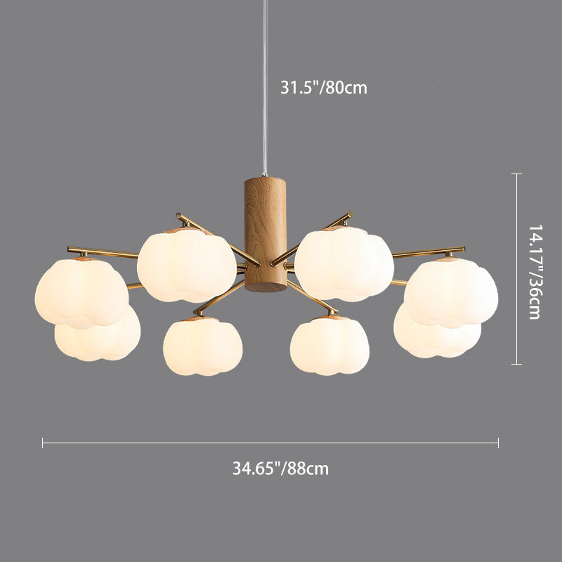 Rama de flor de algodón PE de hierro japonés tradicional candelabro de 5/8 luces para dormitorio y sala de estar 