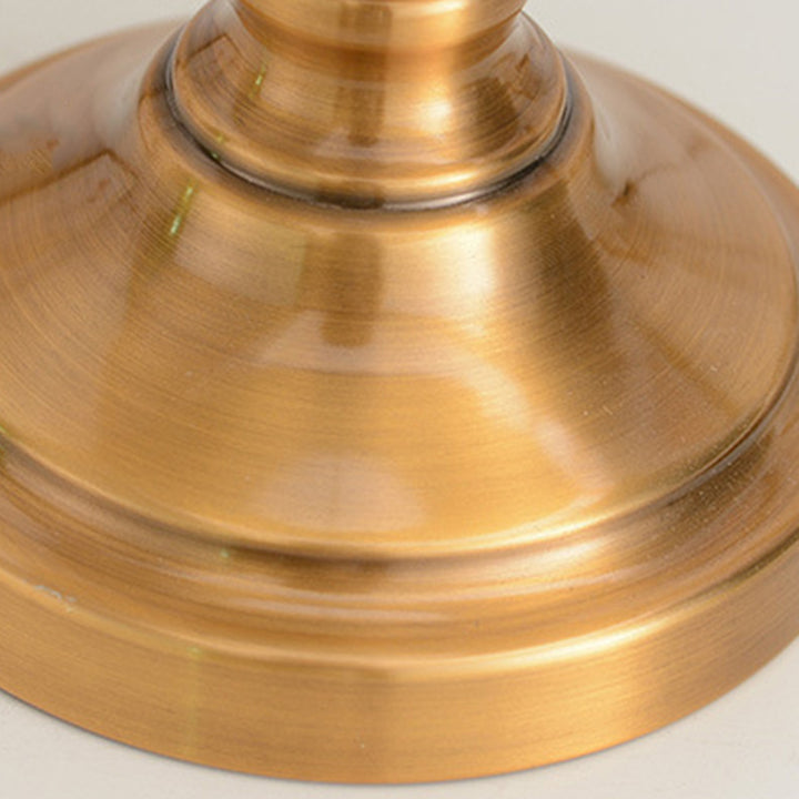 Lampe de table 1 lumière en laiton chinois traditionnel en céramique tissu en forme d&
