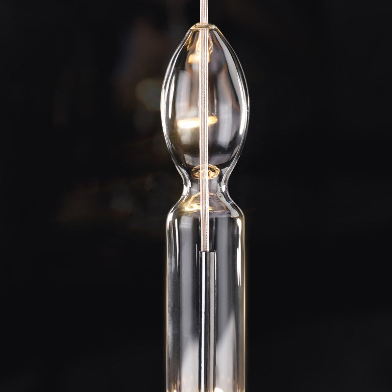 Traditionelle französische Kristallglas-Kerze Floral Tropfen LED Pendelleuchte für Schlafzimmer 