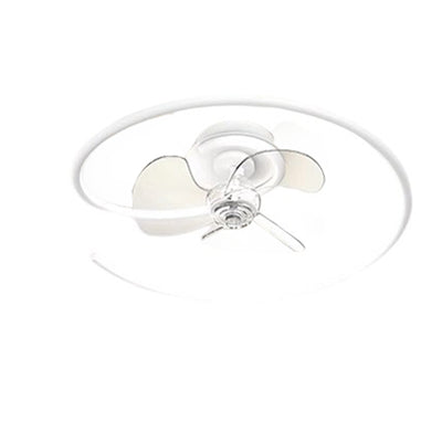 Zeitgenössisches skandinavisches Silikon-Aluminium-Lineares Halb-Rund-LED-Halb-Flush-Montage-Deckenventilator-Licht für Schlafzimmer 