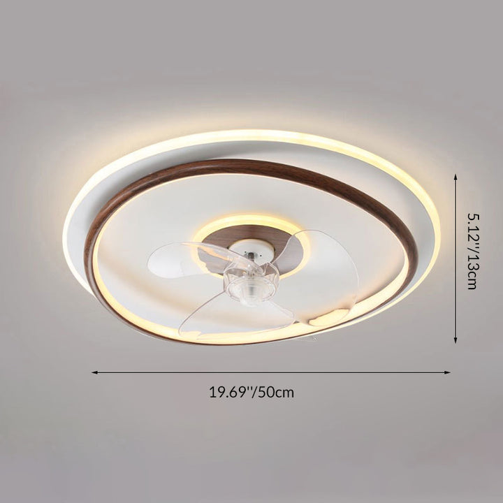Zeitgenössischer skandinavischer Acryl-Eisen-Aluminium-Wolken-Blumen-LED-Deckenventilator mit Beleuchtung für das Schlafzimmer 