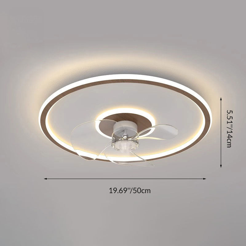 Zeitgenössischer skandinavischer Acryl-Eisen-Aluminium-Wolken-Blumen-LED-Deckenventilator mit Beleuchtung für das Schlafzimmer 