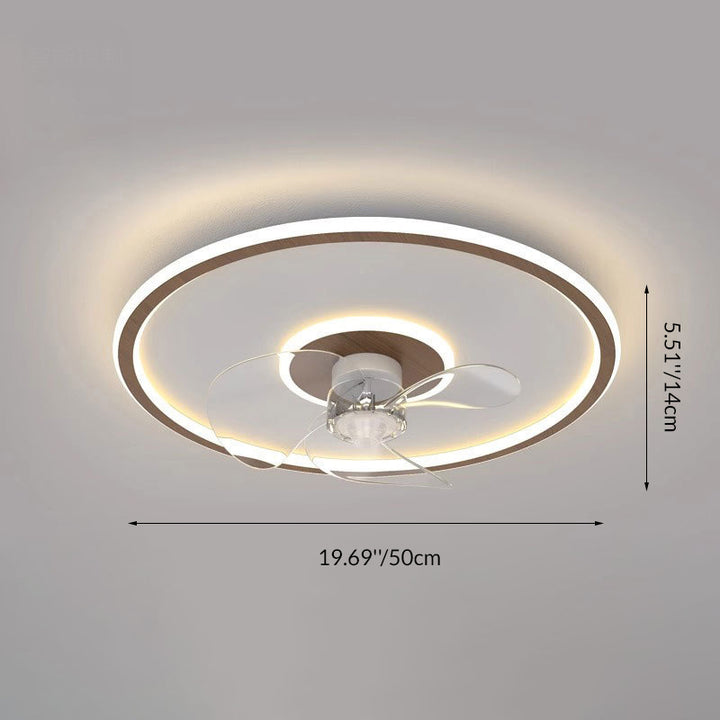 Zeitgenössischer skandinavischer Acryl-Eisen-Aluminium-Wolken-Blumen-LED-Deckenventilator mit Beleuchtung für das Schlafzimmer 