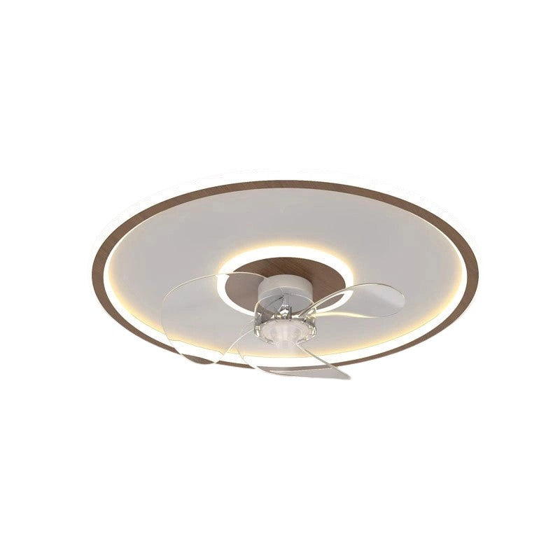 Zeitgenössischer skandinavischer Acryl-Eisen-Aluminium-Wolken-Blumen-LED-Deckenventilator mit Beleuchtung für das Schlafzimmer 