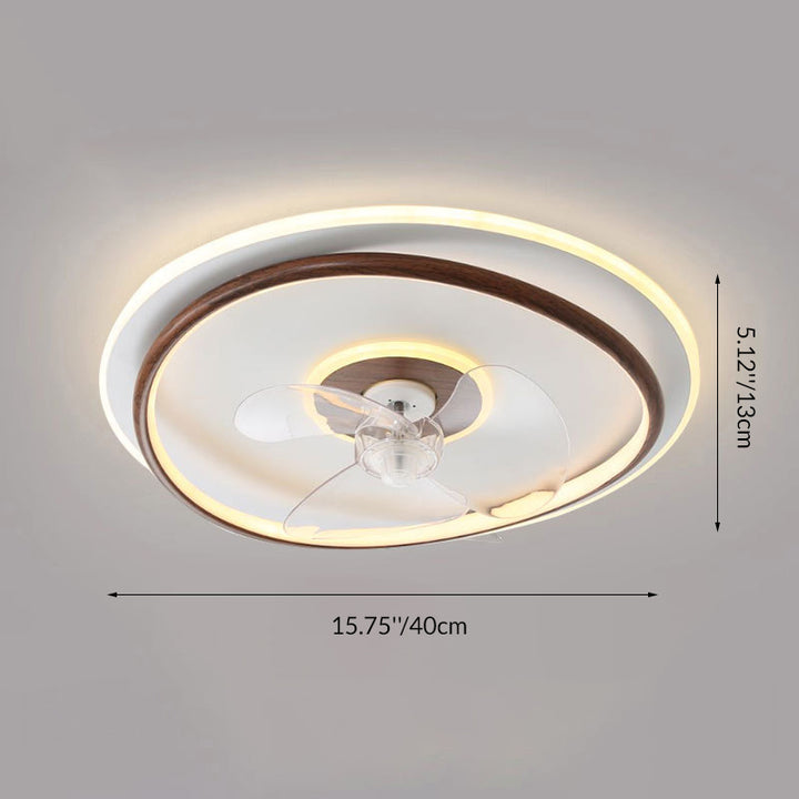 Zeitgenössischer skandinavischer Acryl-Eisen-Aluminium-Wolken-Blumen-LED-Deckenventilator mit Beleuchtung für das Schlafzimmer 