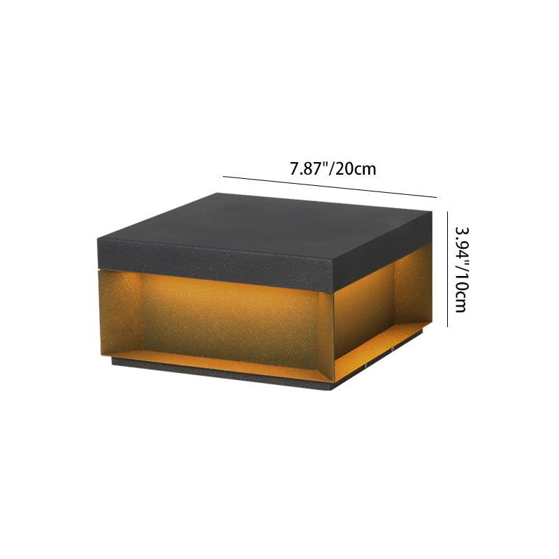 Lumière extérieure LED carrée moderne minimaliste en acier inoxydable et verre dépoli pour jardin 