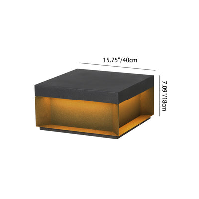 Lumière extérieure LED carrée moderne minimaliste en acier inoxydable et verre dépoli pour jardin 