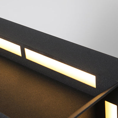Lumière extérieure LED carrée moderne minimaliste en acier inoxydable et verre dépoli pour jardin 