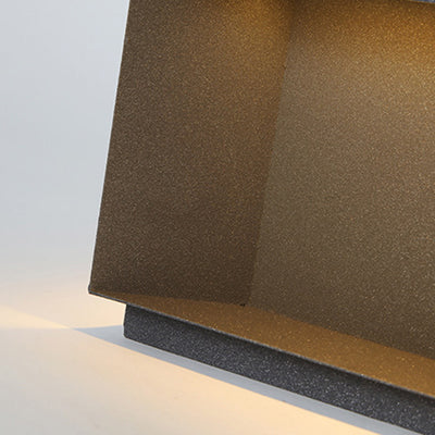 Lumière extérieure LED carrée moderne minimaliste en acier inoxydable et verre dépoli pour jardin 