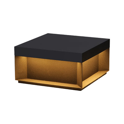Lumière extérieure LED carrée moderne minimaliste en acier inoxydable et verre dépoli pour jardin 
