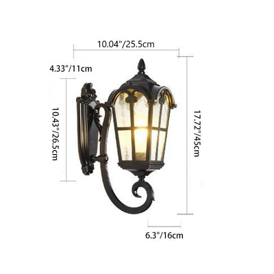 Lampe applique murale à 1 lumière carrée incurvée en verre aluminium nordique contemporain pour extérieur 
